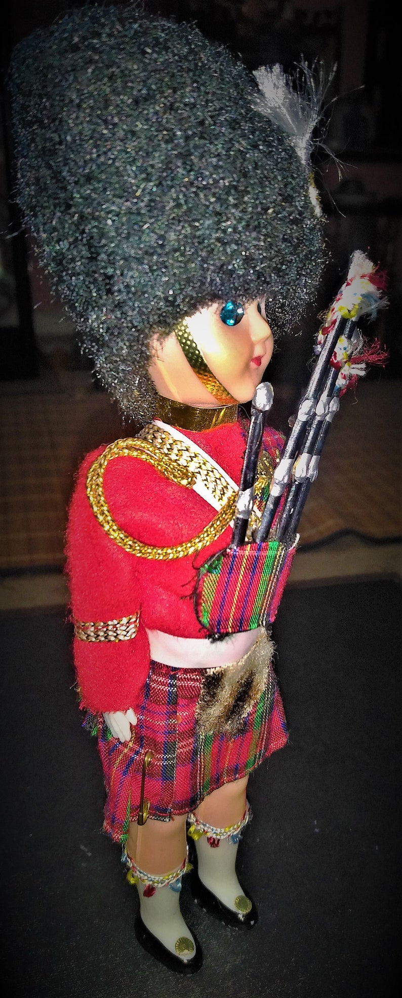 Vintage Scottish Bagpiper Souvenir Doll Etsy Norway