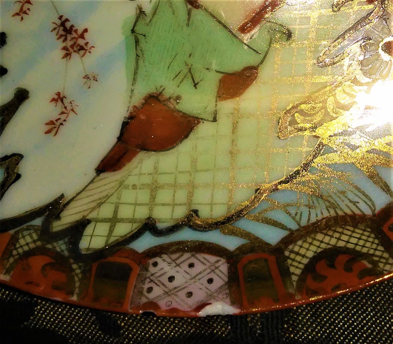 Antique Kutani Japanese Porcelain Plates Etsy