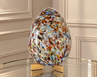 Murrine Murano egg table lamp - H25 - handmade by Murano glass masters