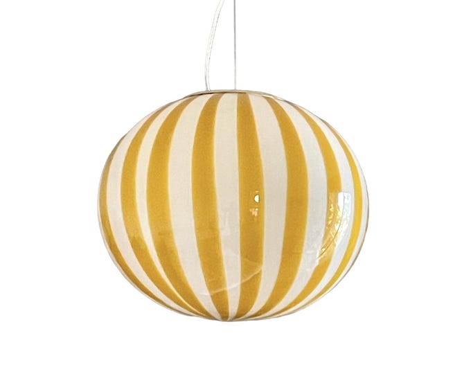 FILIGREE MURANO STRIPES lamp amber/yellow large - handmade by Murano glass masters 2