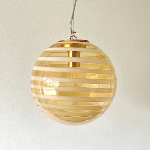 GOLDEN CANDY swirl Murano lamp - handmade by Murano glass masters D 30