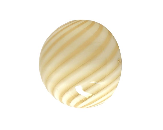 FULL MOON amber Murano wall lamp with swirl rigadin glass D30 cm