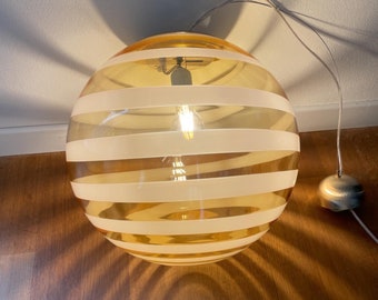 GOLDEN CANDY swirl Murano large lamp - handmade by Murano glass masters D40