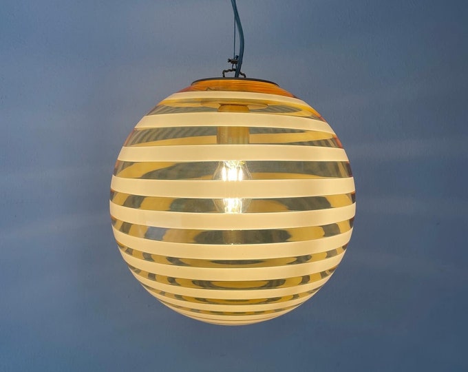 GOLDEN CANDY swirl Murano lamp - handmade by Murano glass masters D 30