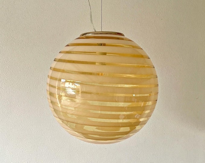 GOLDEN CANDY swirl Murano large lamp - handmade by Murano glass masters