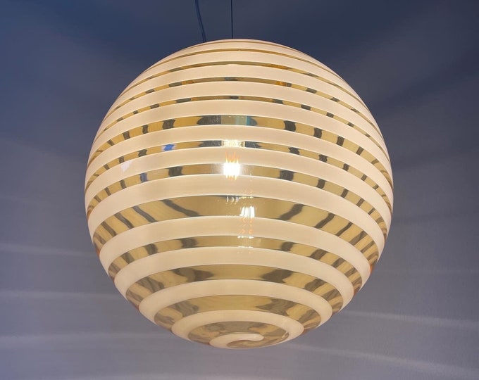 GOLDEN CANDY swirl Murano large lamp - handmade by Murano glass masters