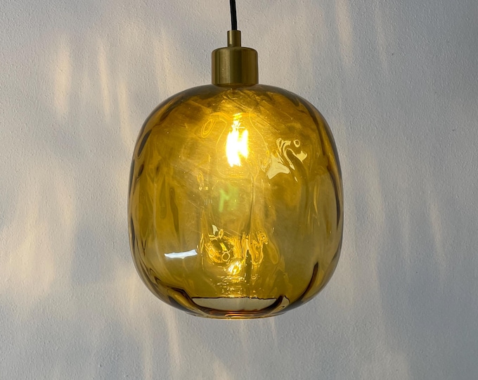 AMBER ICE MURANO hand-blown glass chandelier