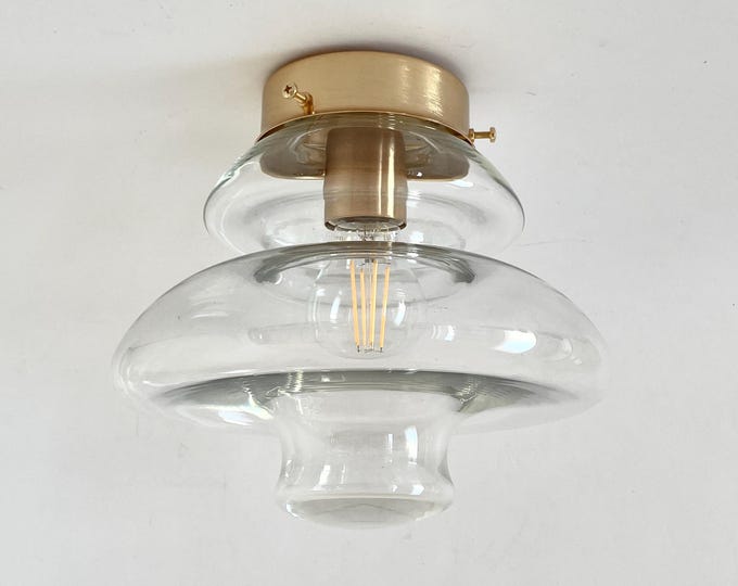 Modern Italian Murano wall-ceiling lamp, vintage 60s era