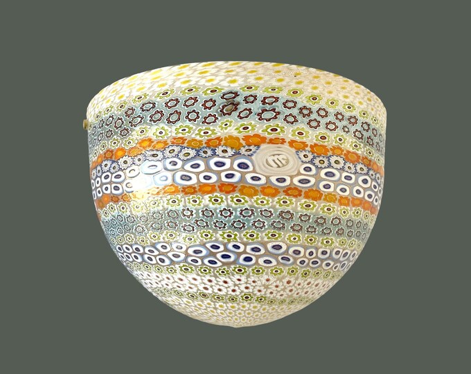 LA MURRINA exclusive collection, wall lamp, Murano glass millefiori murrine, vintage 90s, unused