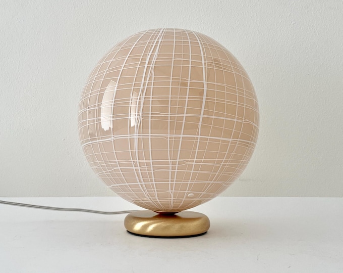 PEONIA T 25 by La MURRINA Murano, cream-colored table lamp, original vintage '90s - not used