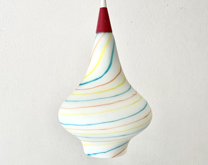 Rare Murano chandelier, Modern Italian Design, colored filigree, original vintage 60s,