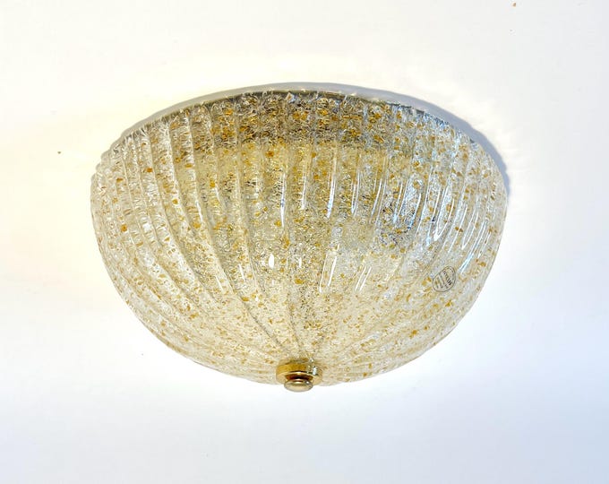 gorgeous “golden dew” Murano ceiling lamp, vintage 70s/80s