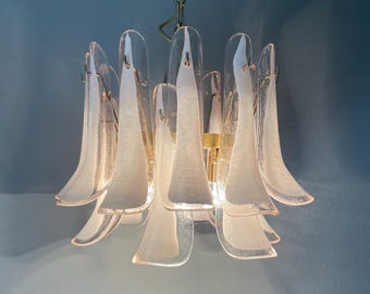 PETALI 907 by La MURRINA Murano, pink chandelier, exclusive, original vintage '90s, unused