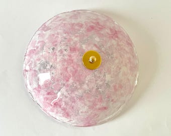 PINK LEAVES Murano wall or ceiling lamp, vintage '90s