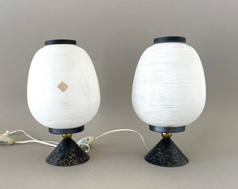 Pair splendid rare MIKADO table lamps by DORIA Leuchten, all original from the '50s