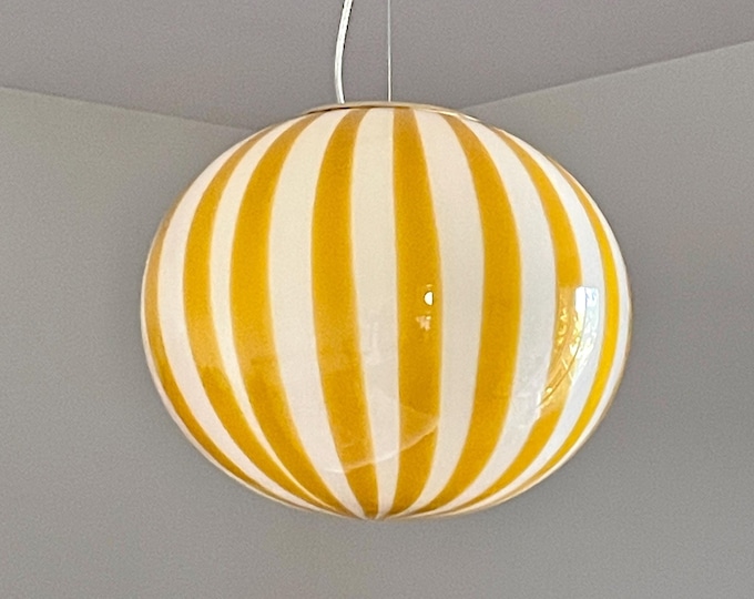 FILIGREE MURANO STRIPES lamp yellow large - handmade by Murano glass masters 2