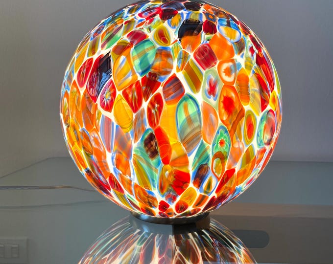 Murrine MILLEFIORI Murano table lamp - D30 - handmade by Murano glass masters