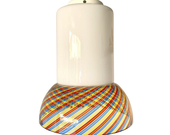 Federico de MAJO MURANO, Rare chandelier, filigree glass, original vintage '70, splendid collector's item