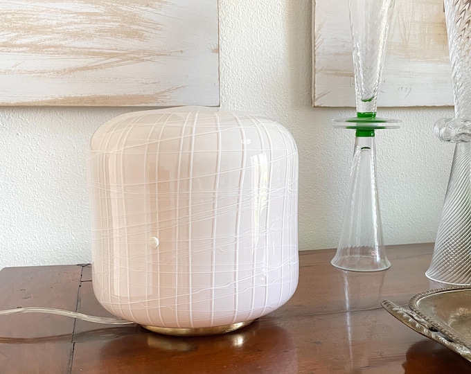 PEONIA by La MURRINA Murano, cream-colored table lamp, original vintage '90s - not used