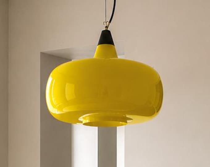 Rare mid-century chandelier designed by Alessandro Pianon for Vistosi, Murano glass, 1960s