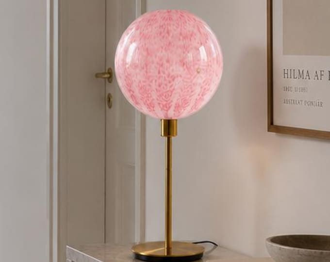 TULIPANO table lamp by LA MURRINA, pink Murano glass, vintage 90s