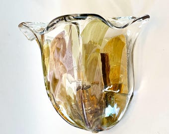 LA MURRINA Murano, "colored TULIP" wall lamp, original vintage '80 era
