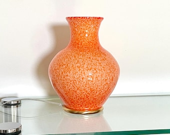 Orange drops Murano glass table lamp, vintage 90s