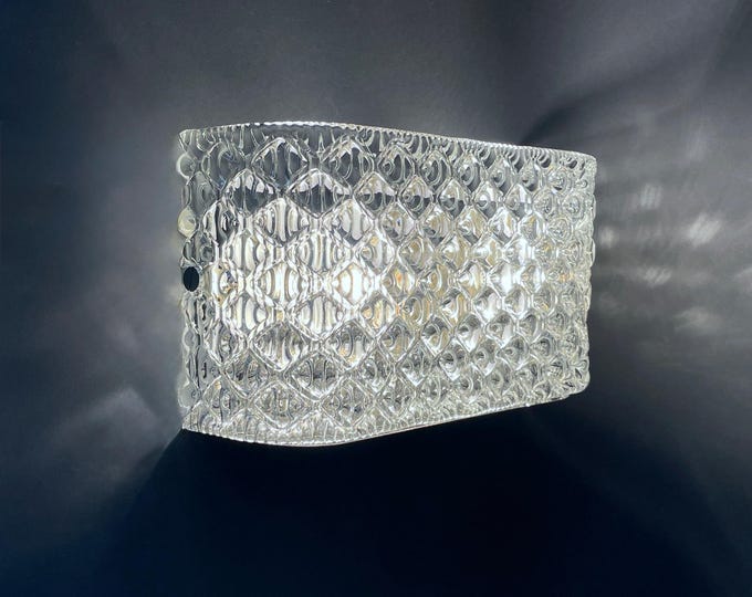 DIAMANTE by MURANO DUE vintage wall lamp with beautiful diamond-shaped glass