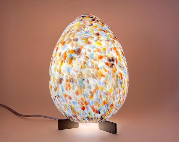 Murrine Murano egg table lamp - H46 - handmade by Murano glass masters
