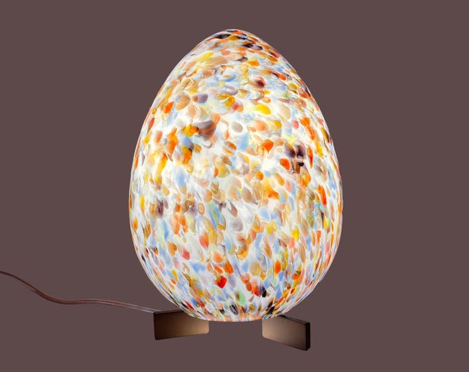 Murrine Murano egg table lamp - H46 - handmade by Murano glass masters