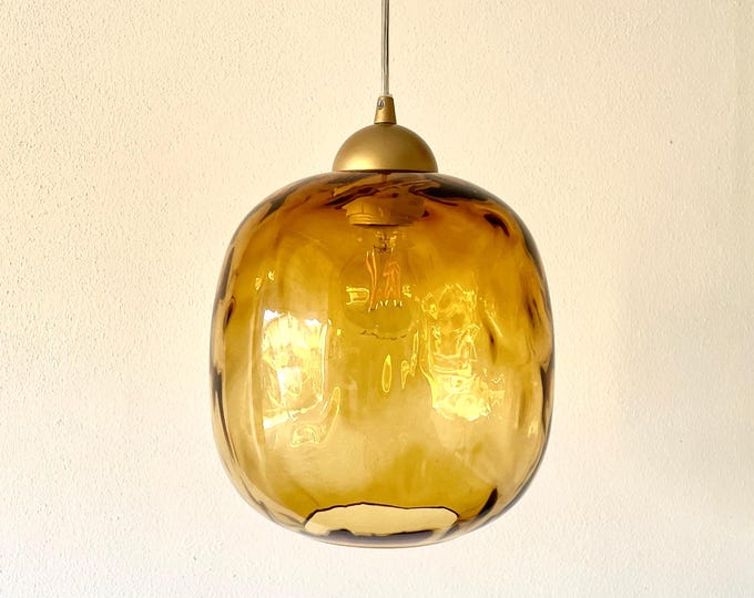 AMBER ICE MURANO hand-blown glass chandelier