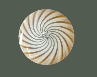 Latte Miele swirl Murano wall ceiling lamp with rigadin glass