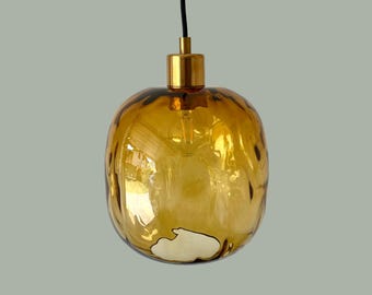 AMBER ICE MURANO hand-blown glass chandelier