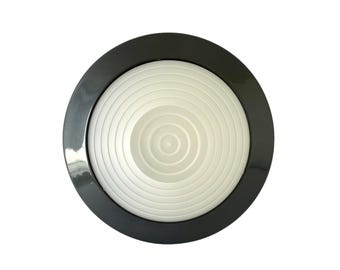 ONDA 2 Arteluce (FLOS) design Ezio Didone vintage 1980s wall/ceiling lamp anthracite grey.