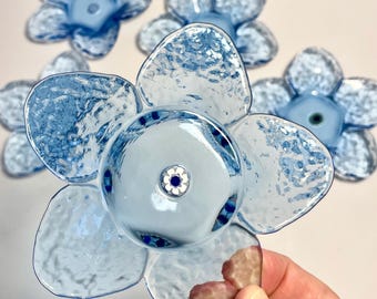 5 Gorgeous Vintage Murano Flower Plates/Bowls by LA MURRINA