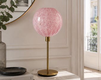 TULIPANO table lamp by LA MURRINA, pink Murano glass, vintage 90s