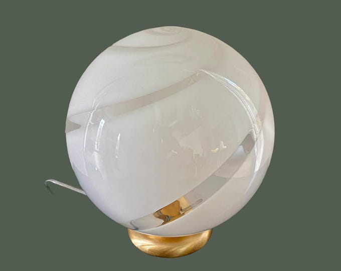 GEO 25 table lamp by la MURRINA, vintage 1980s Murano glass, unused