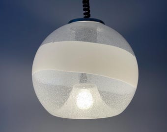 Rare Murano glass chandelier, designed by Ettore Fantasia and Gino Poli, produced by Sothis Italia, modern vintage 70s