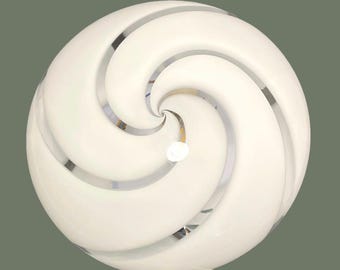 Vintage Murano wall/ceiling lamp with lovely swirl glass