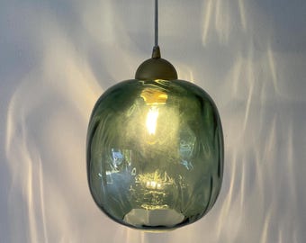 GREEN ICE MURANO hand-blown glass chandelier