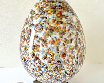 Large Murrine Murano egg table lamp - H46 - handmade by Murano glass masters