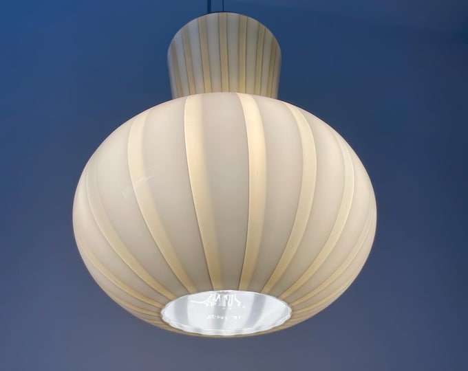 FRUGOL MURANO LAMP, dove gray chandelier designed by Ettore Cacciavillani