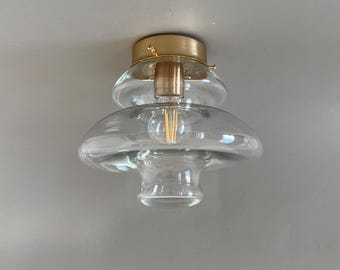 Modern Italian Murano wall-ceiling lamp, vintage 60s era