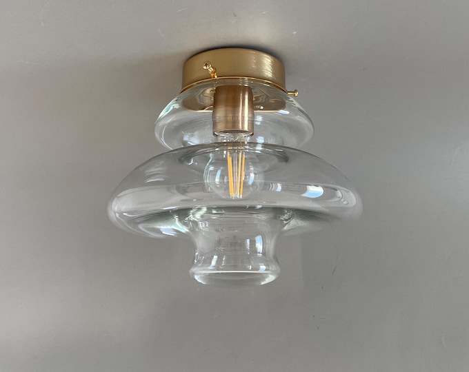 Modern Italian Murano wall-ceiling lamp, vintage 60s era