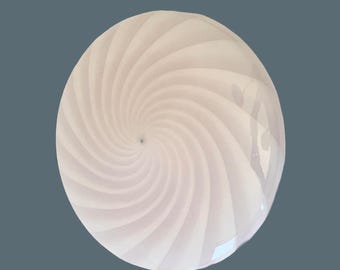 PINK swirl Murano wall ceiling lamp with rigadin glass