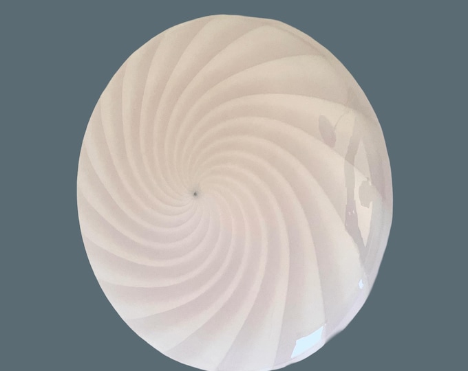 PINK swirl Murano wall ceiling lamp with rigadin glass