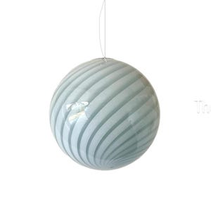 SAGE GREEN MURANO large ceiling lamp with swirl rigadin glass