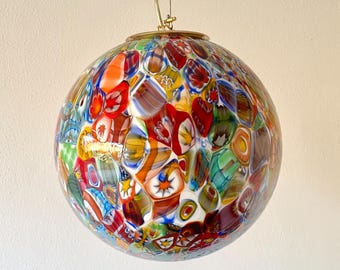 Murrine MILLEFIORI Murano ceiling lamp - D30 - handmade by Murano glass masters
