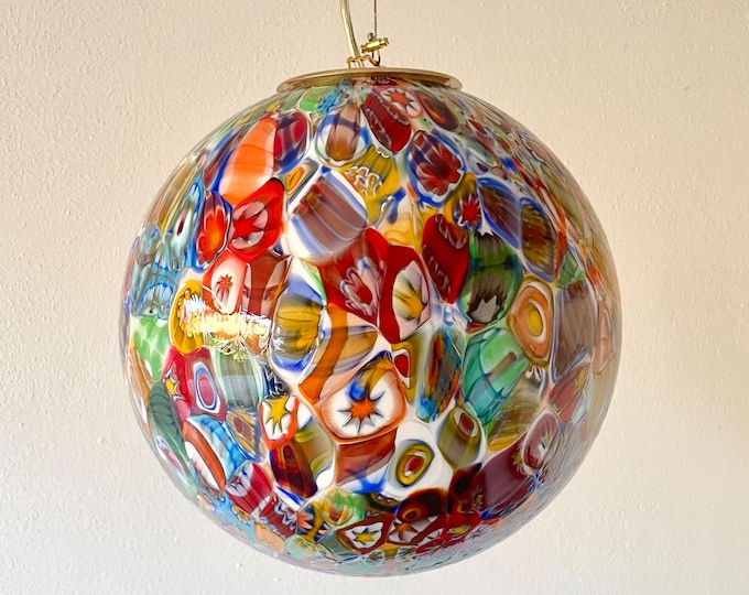 Murrine MILLEFIORI Murano ceiling lamp - D30 - handmade by Murano glass masters