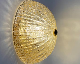 gorgeous “golden dew” Murano ceiling lamp, vintage 70s/80s
